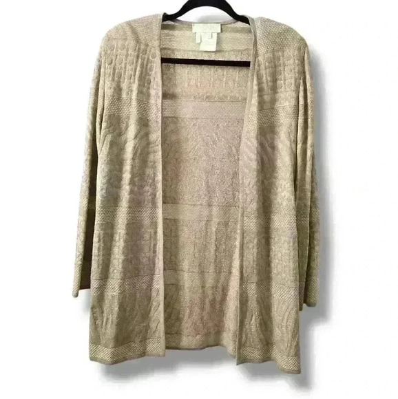 ESCADA by Margaretha Ley Vintage Cardigan with Gold Metallic Thread Size 36 #075 - Picture 1 of 7